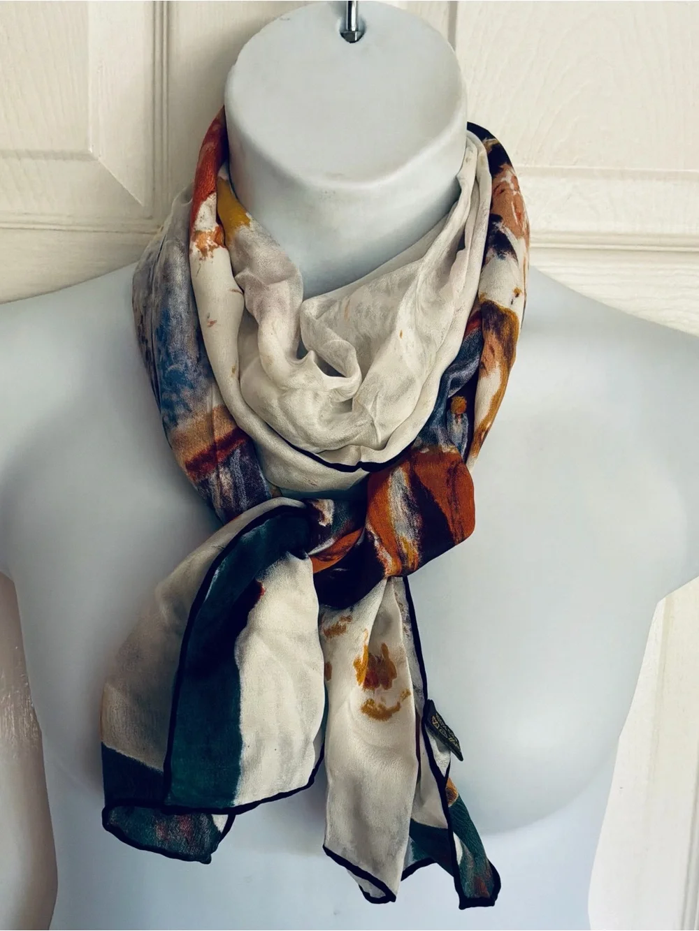 Impressionist inspired silk scarf